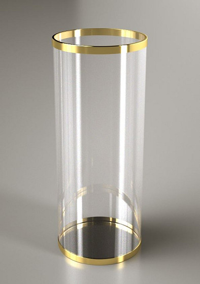 PORTAOMBRELLI CILINDRO TRASPARENTE ORO.JPG